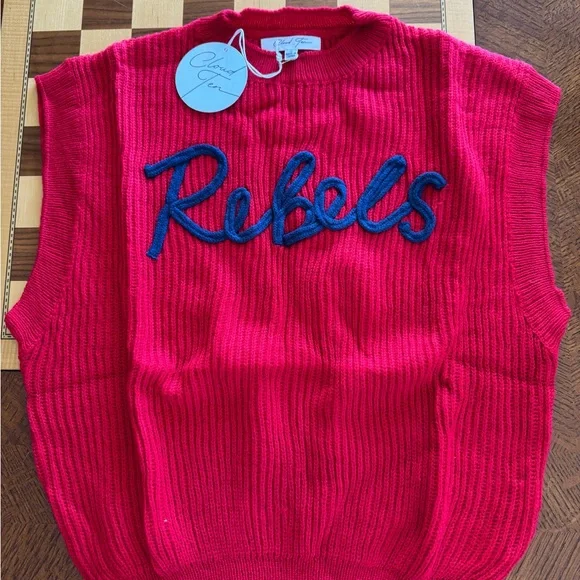 (NWT) Ole Miss “Rebels” Sleeveless Gameday Sweater (so soft!) — Size: S - Picture 3 of 7